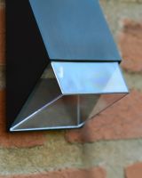 Black angled wall light lower casing