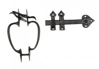 Black Antique Malleable Thumb Latch Set