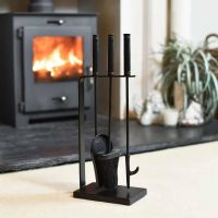 Black Arm Contemporary Companion Set 52cm