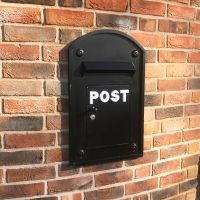 Black Post Box - Built into brick wall