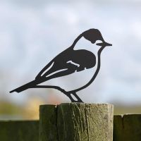 Black Steel Fence Topper with Blackcap Design