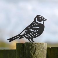 Black Steel Fence Topper with Brambling Design