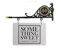 "Merton Hall" Hanging Shop Sign with Brass Door Number "Merton Hall" Hanging Shop Sign with Brass Door Number