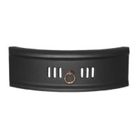 Victorian Bowed Fireplace Front in Black with a Brass Handle