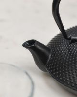 Close-Up of Teapot Spout in Black