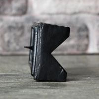 Side View of the Black Cast Iron Adjustable Air Brick