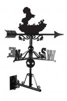 Black Cast Iron Bichon Frise Dog Weathervane Black Cast Iron Bichon Frise Dog Weathervane