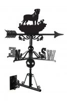 Black Cast Iron Bullmastiff Weathervane