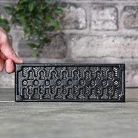 Black Cast Iron "Keyhole Pattern" Air Brick to Scale