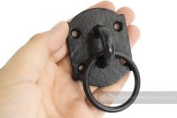Black Cast Iron Manger Cabinet Ring Pull