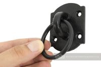 Black Cast Iron Manger Cabinet Ring Pull