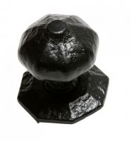 Black Cast Iron Octagonal Centre Door Knob