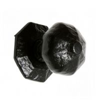 Black Cast Iron Octagonal Centre Door Knob