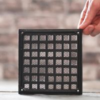 Scale Shot of Black Cast iron Square Air Brick/Air Vent - 5.5"