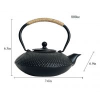 Black Cast Iron "Ushirode Kyusu" Japanese Style Teapot