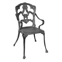 Cast Iron Victorian Chair in a Black Finish Cast Iron Victorian Chair in a Black Finish