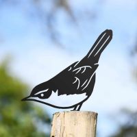 Black Cetti"s Warbler Steel Fence Topper in Situ