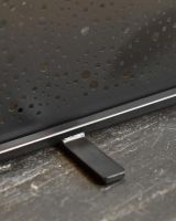 Close-Up of Feet on Black Circular Cut-Out Single Panel Fire Guard