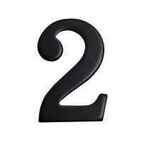 black coated 2 adhesive number "2"
