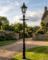 Black Concordia Hexagonal Extra Large Lantern & Lamp Post Set digital illustration Black Concordia Hexagonal Extra Large Lantern & Lamp Post Set digital illustration