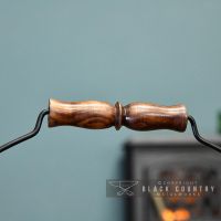 Wooden Handle on the Contemporary Kindling Bucket