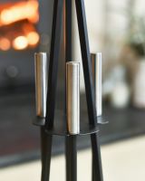 Close Up Of Black Contemporary "Pyramid" Companion Set Handles Close Up Of Black Contemporary "Pyramid" Companion Set Handles