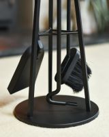 Close Up Of Black Contemporary "Pyramid" Companion Set Tools Close Up Of Black Contemporary "Pyramid" Companion Set Tools