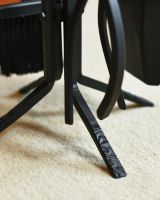 Close Up Of Black Contemporary "Quad Stand" Four Piece Companion Set Base