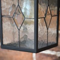 Close-Up of Frosted Glass Panels on Top-Fix Wall Light