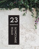 Black Contemporary Vertical House Sign Black Contemporary Vertical House Sign