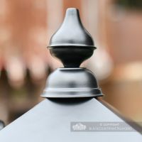 Black Contemporary Victorian Pillar Light Finial