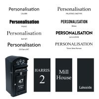 Black Curved Top GR Post Box & Stand With Personalization