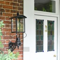 Black Curved Top Victorian Porch Wall Light