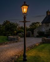 Black Dorchester Lamp Post & Lantern Set 2 digital illustration night Black Dorchester Lamp Post & Lantern Set 2 digital illustration night