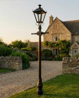 Black Dorchester Lamp Post & Lantern Set 3.25m digital illustration