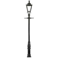 Black Dorchester Lamp Post & Lantern Set 3.7m