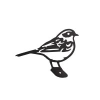 Close-Up of Black Dunnock Steel Fence Topper