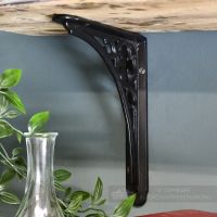 Black Shelf Iron Bracket in Situ Black Shelf Iron Bracket in Situ