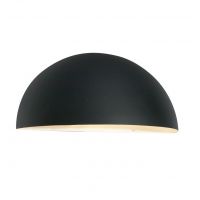 Black Finish Galvanised Steel Crescent Down Wall Light