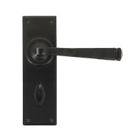 "Thornton" Black Finish Lever Handle With Thumb Lock