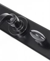 "Thornton" Black Finish Lever Handle With Thumb Lock