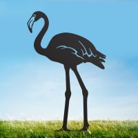 Black Flamingo Sheet Steel Silhouette