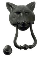 Black Fox Head Door Knocker
