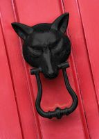 Black Fox Head Door Knocker