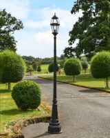 "Atlas" Traditional Black Garden Lamp Post - 2.9m "Atlas" Traditional Black Garden Lamp Post - 2.9m