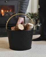 Scale Of The Dimpled Steel Log Basket 