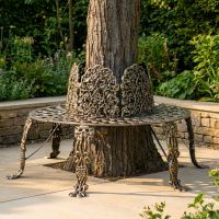 Black & Gold Ornate Tree Seat digital illustration