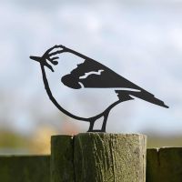 Black Steel Fence Topper with Goldcrest Design