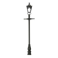 Black Gothic Lamp Post & Lantern Set 2.7m Black Gothic Lamp Post & Lantern Set 2.7m