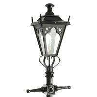 Black Gothic Lamp Post & Lantern Set 2.3m Black Gothic Lamp Post & Lantern Set 2.3m